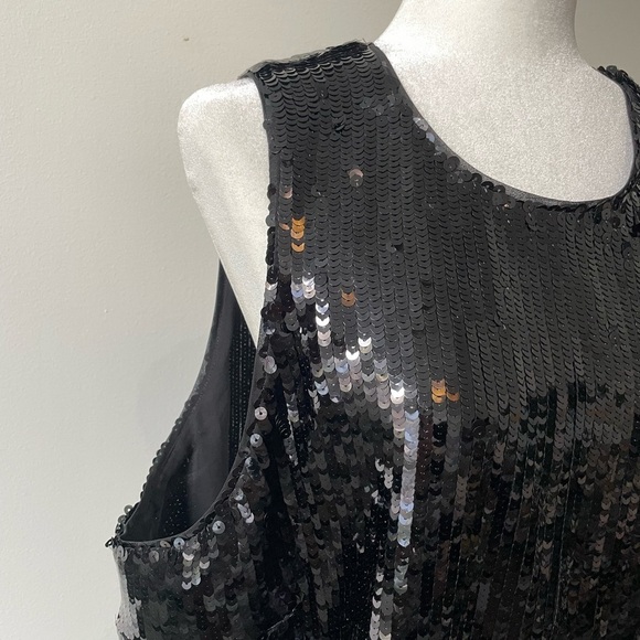 J. Crew Collection Sheer Sequin Tank Top NWT Size 3X Crop Fit Event Party - Picture 2 of 6
